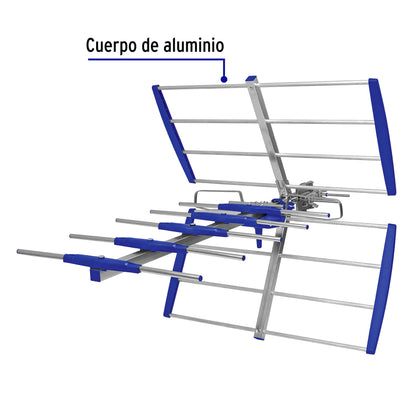 Antena aérea para TV HD, 14 elementos, Volteck ANAE-8 48119 MM0