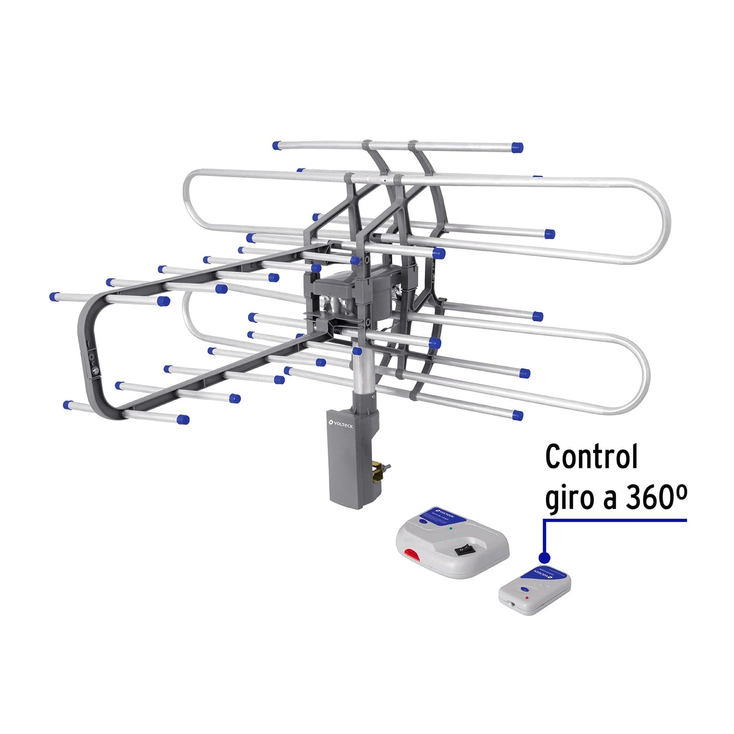 Antena aérea para TV HD, giratoria 360° con control, Volteck ANGI-360 48115 MM0