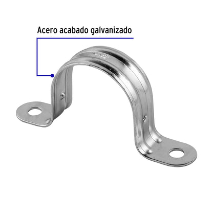 Bolsa con 5 abrazaderas 1-1/2' tipo omega para tubo, Volteck AO-112 46031 MM00