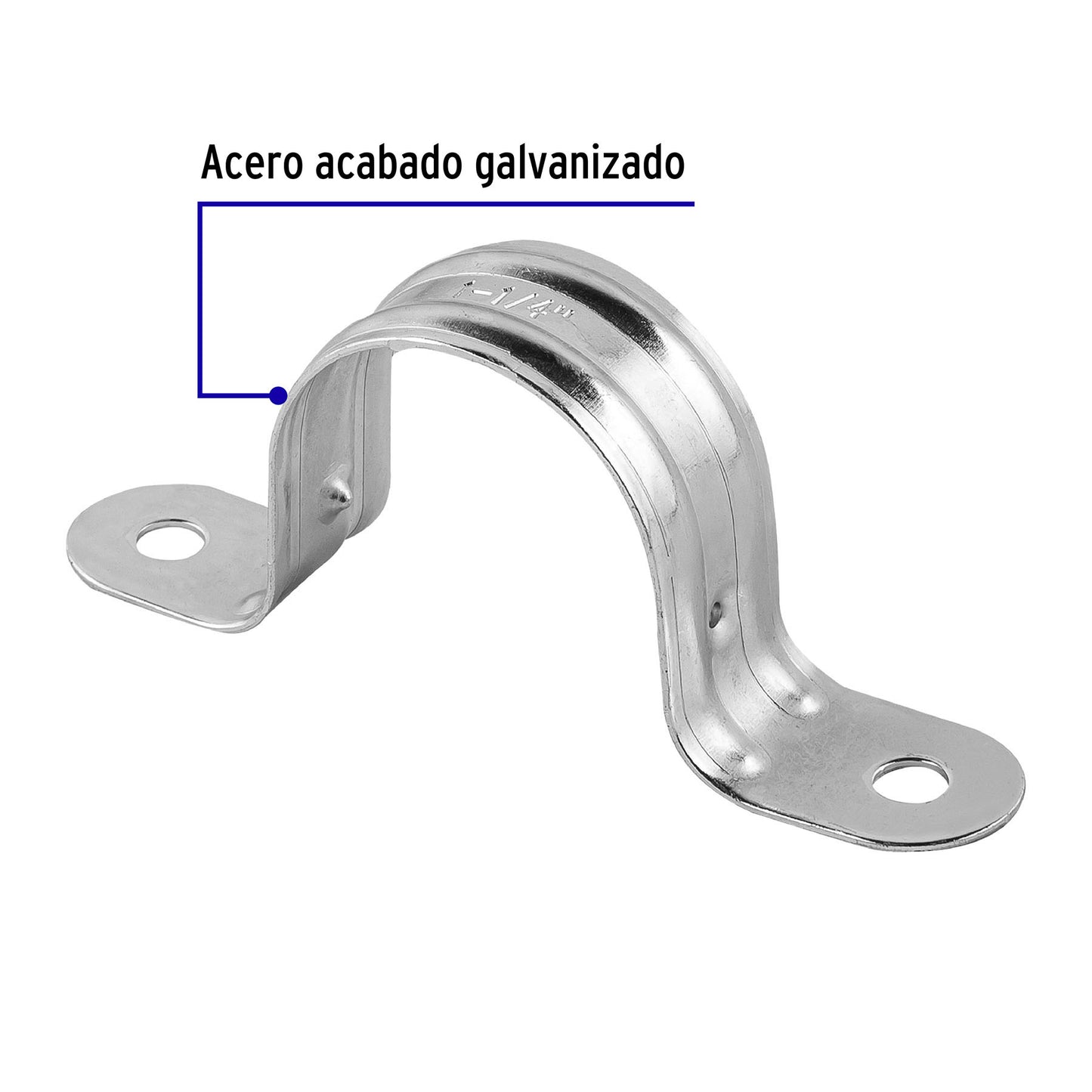 Bolsa con 5 abrazaderas 1-1/4' tipo omega para tubo, Volteck AO-114 46030 MM00