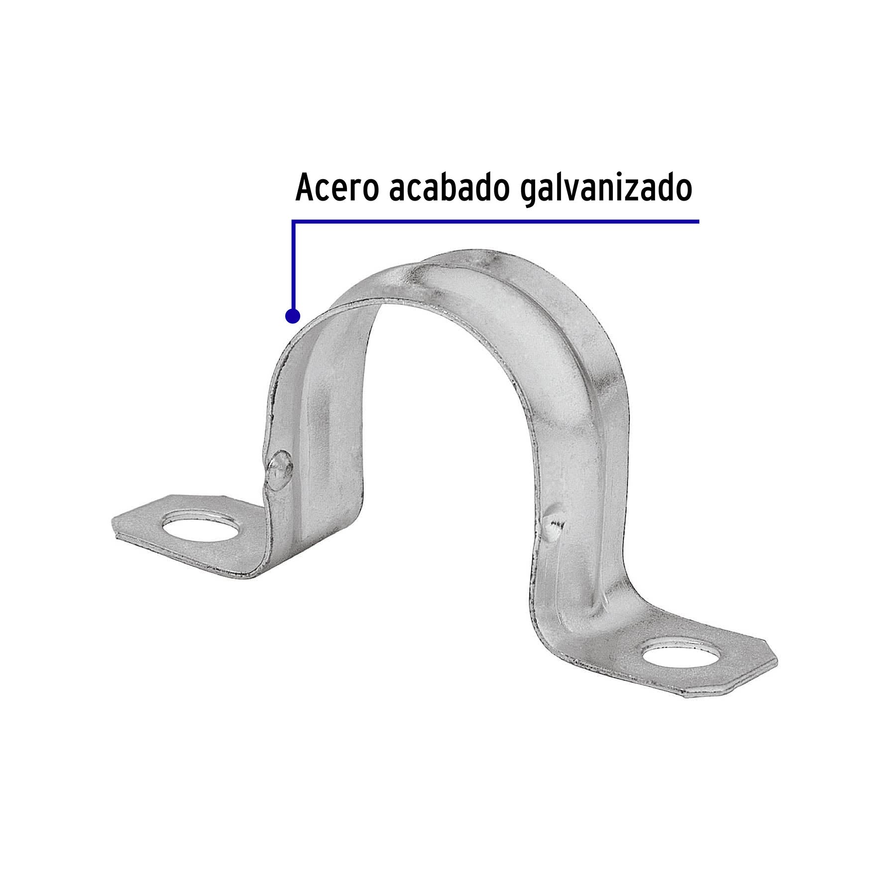 Bolsa con 5 abrazaderas 2' tipo omega para tubo, Volteck AO-2 46032 MM00