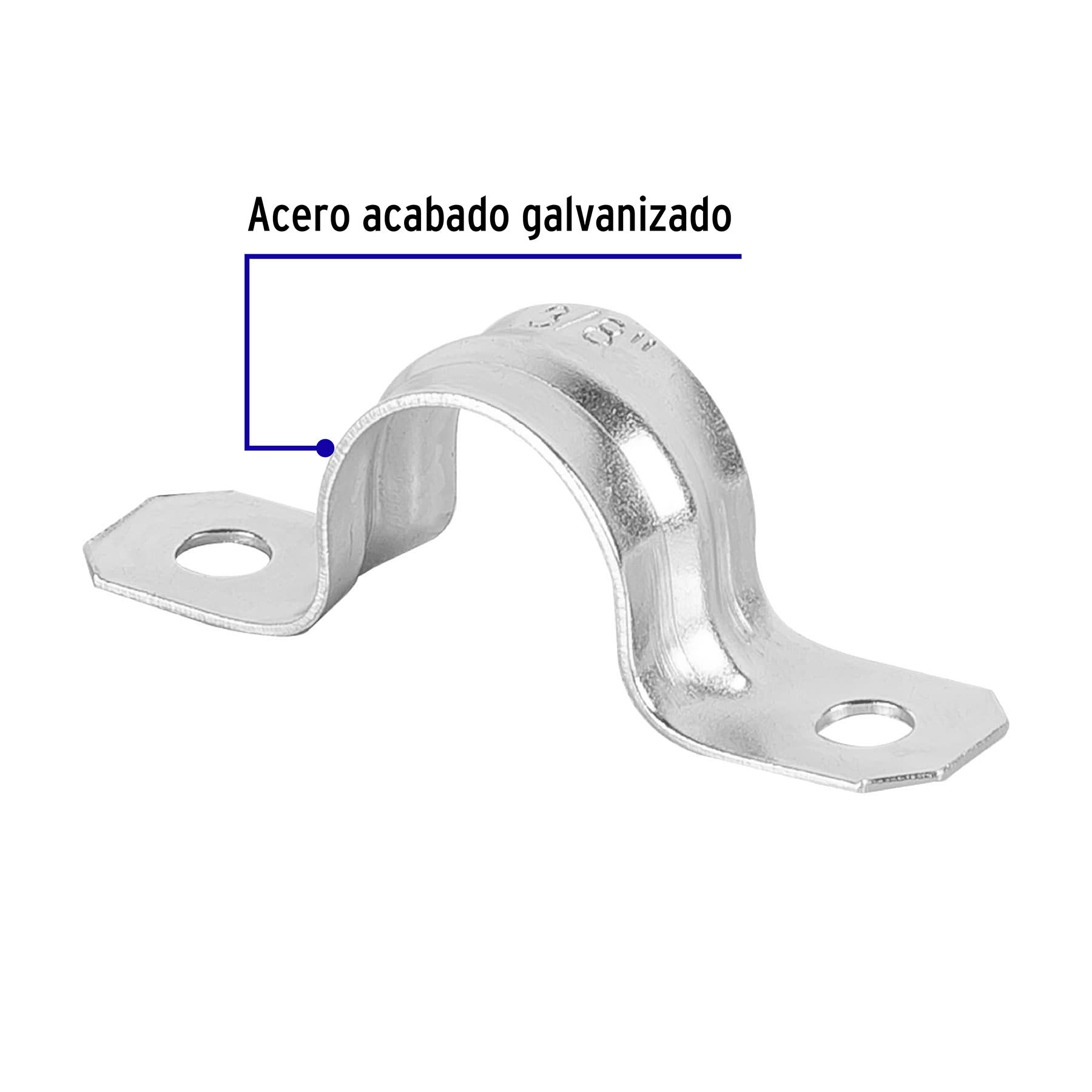 Bolsa con 10 abrazaderas 3/8' tipo omega para tubo, Volteck AO-3/8 46926 MM00