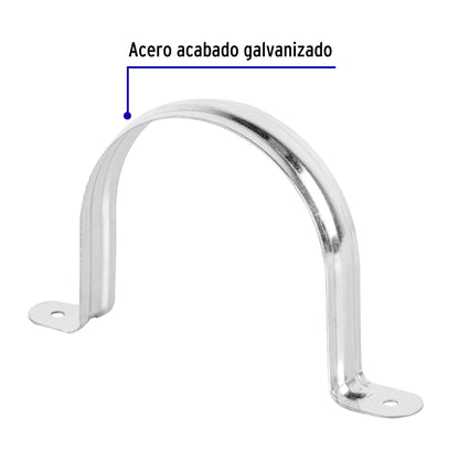 Bolsa con 5 abrazaderas 4' tipo omega para tubo, Volteck AO-4 46929 MM00