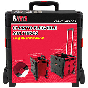 CARRITO PLEGABLE MULTIUSOS PLÁSTICO 35KG DE CAPACIDAD