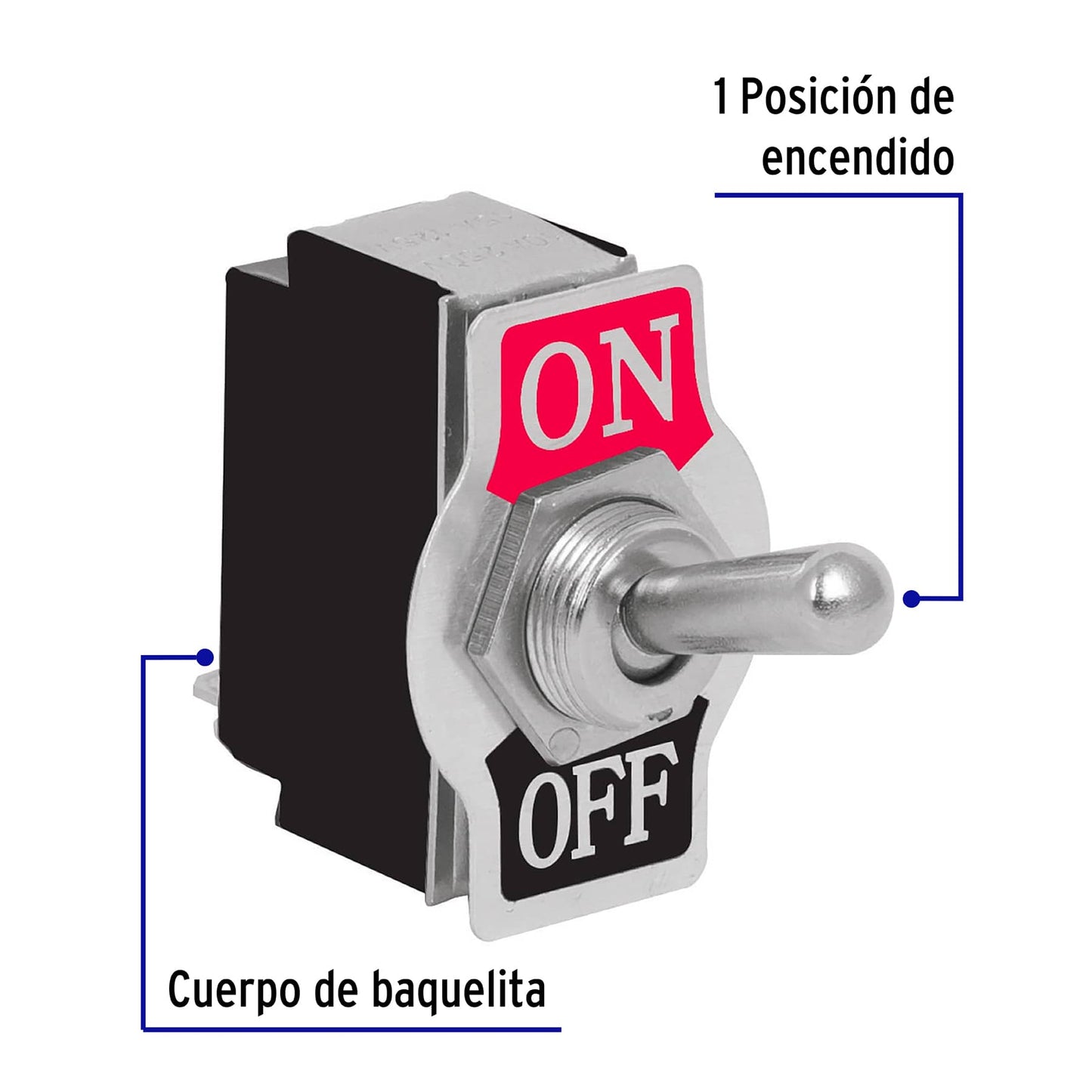 Interruptor de palanca, 2 tornillos, Volteck APAL-2 46442 MM00