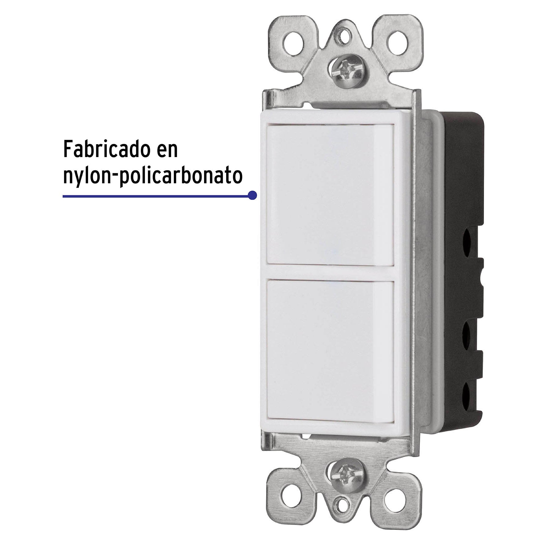 Interruptor dúplex, 1 sencillo y 1 de 3 vías, línea Classic APDO-CLP 46337 MM00