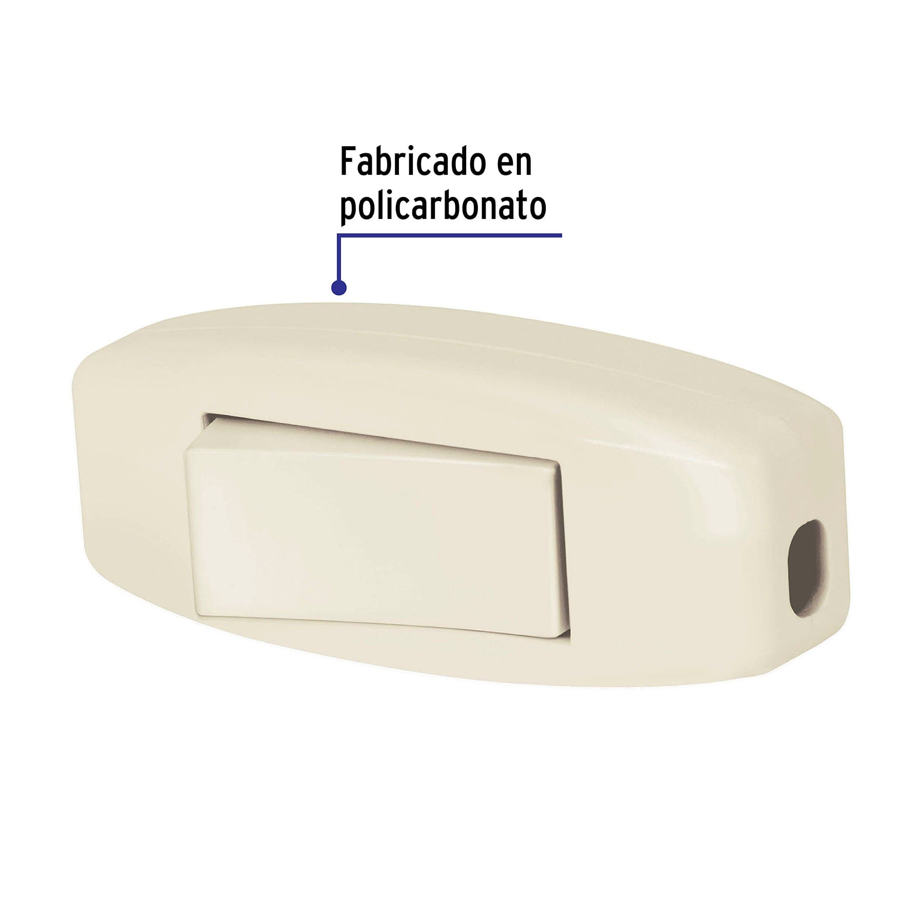 Interruptor de paso 3 A para lámpara, 127 V, Volteck APPA 48003 MM00