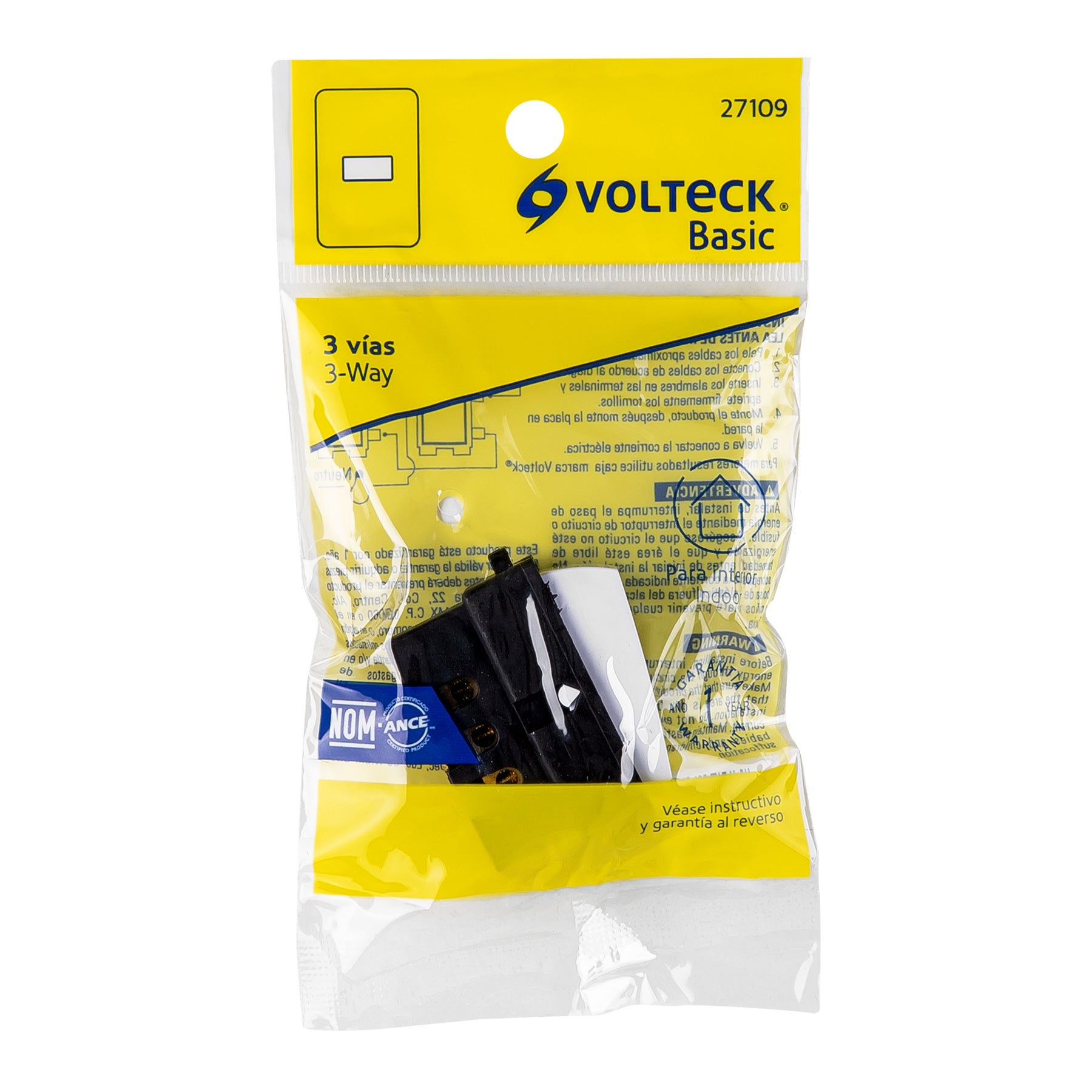 Interruptor de 3 vías, Volteck Basic APSE-3B 27109 MM00