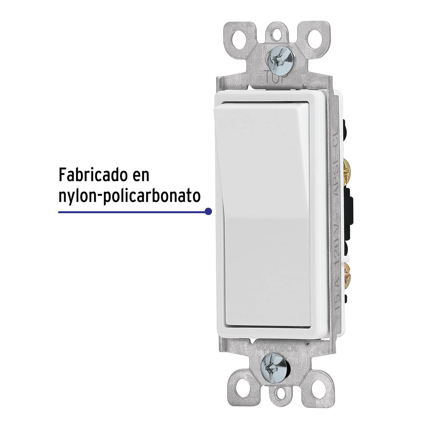 Interruptor de tres vías, línea Classic, Volteck APSE-ECL 46009 MM00