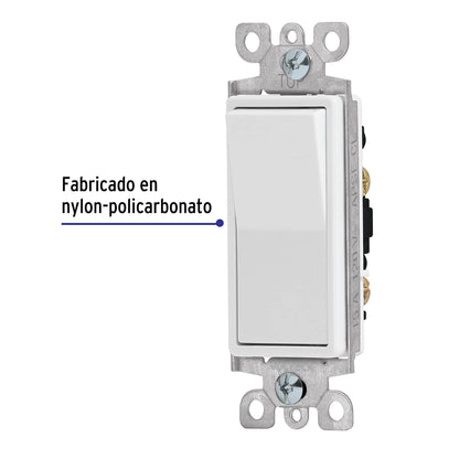 Interruptor de tres vías, línea Classic, Volteck APSE-ECL 46009 MM00