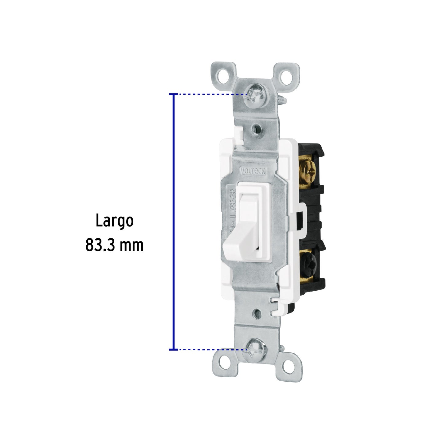 Interruptor vertical de palanca, Standard, blanco, Volteck APSE-SB 47727 MM00