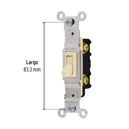 Interruptor vertical de palanca, Standard, marfil, Volteck APSE-S 46000 MM00