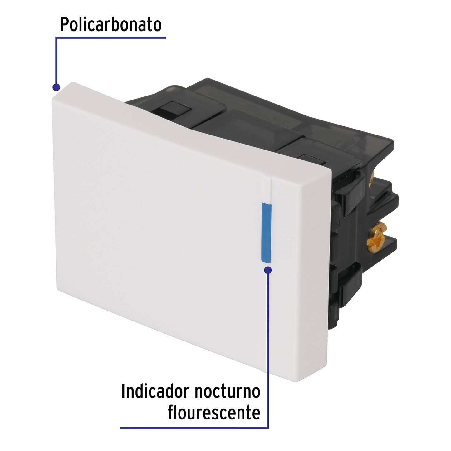 Interruptor de 3 vías, 1.5 módulos, línea Española, blanco APSE15-EEB 47049 MM00