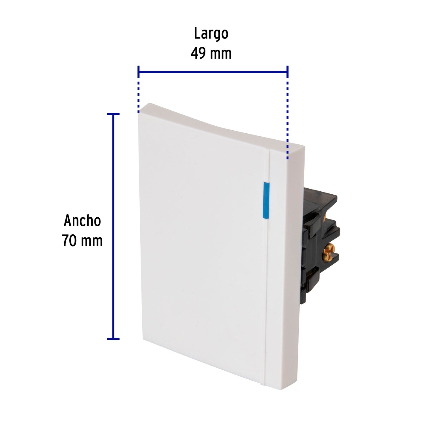 Interruptor de 3 vías, 3 módulos, línea Española, blanco APSE3-EEB 47050 MM00