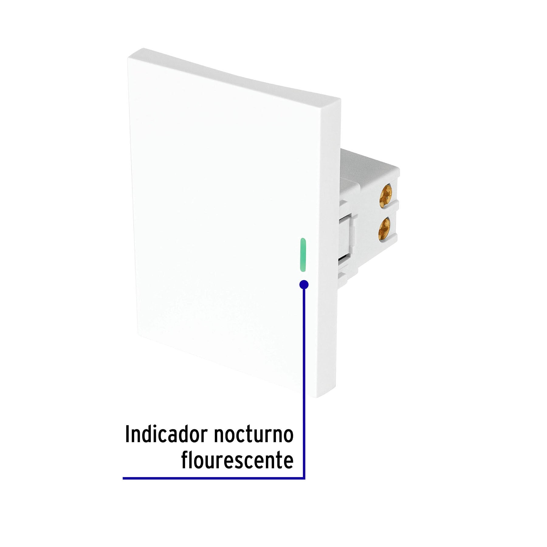 Interruptor sencillo blanco de 3 módulos, línea Lisboa APSE3-LB 47942 MM00