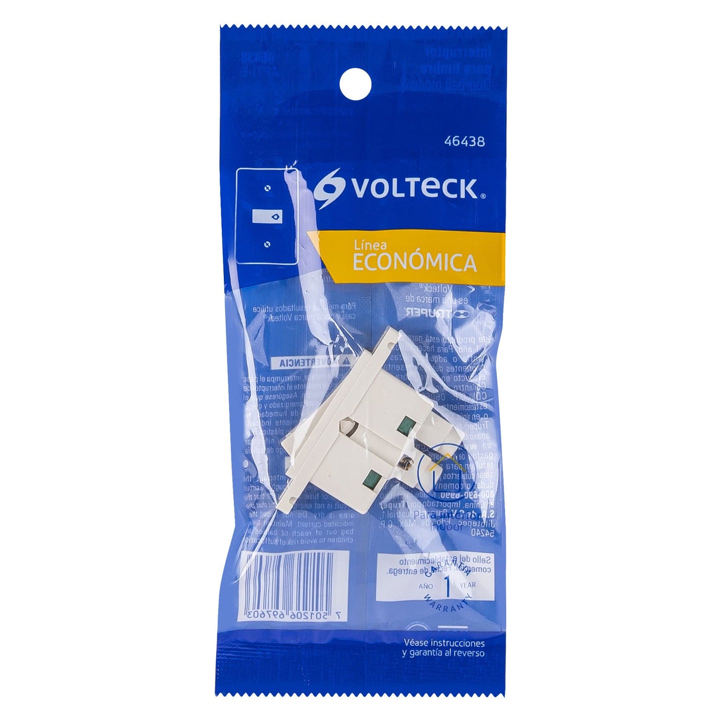 Interruptor para timbre, línea Económica, Volteck APTI-E 46438 MM00