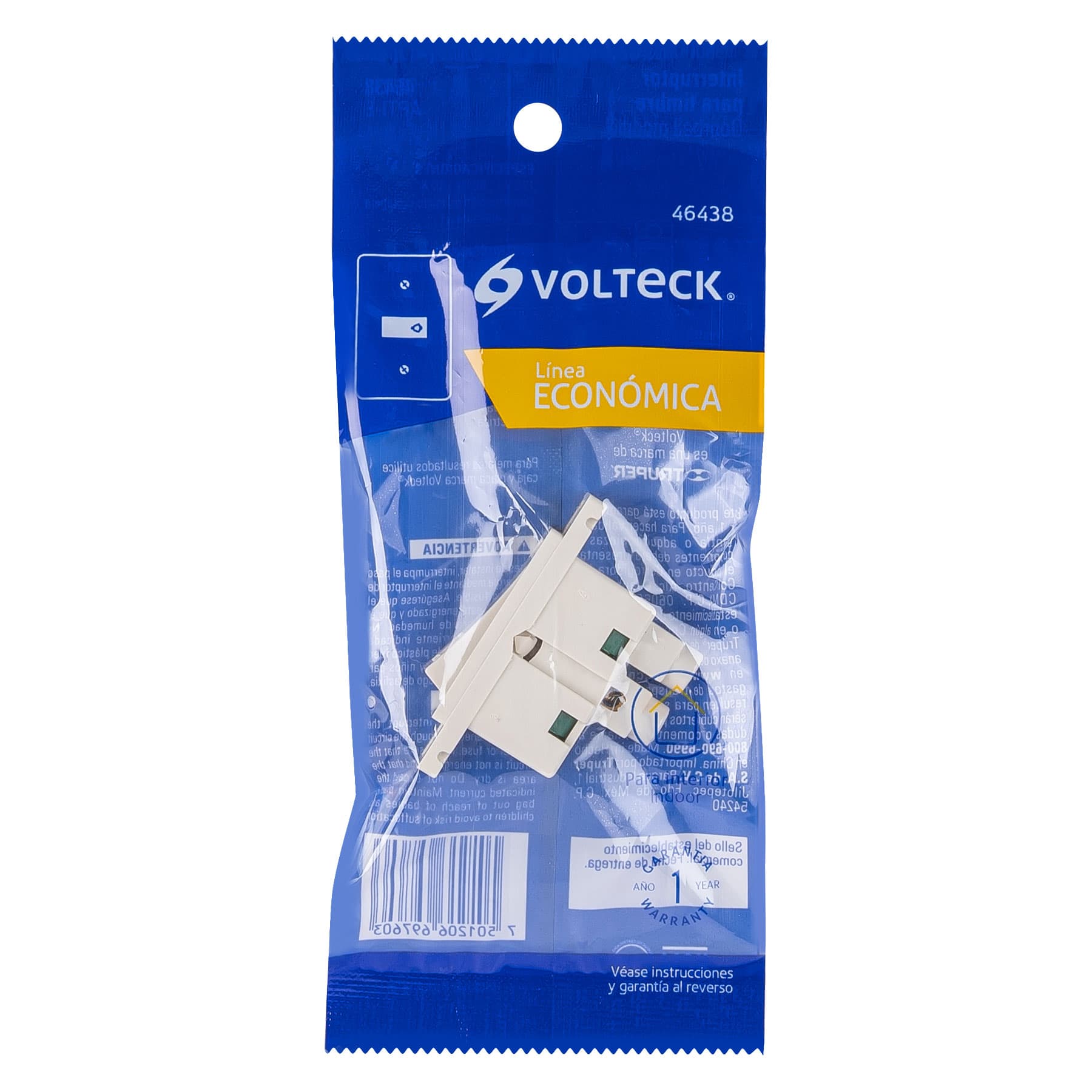 Interruptor para timbre, línea Económica, Volteck APTI-E 46438 MM00