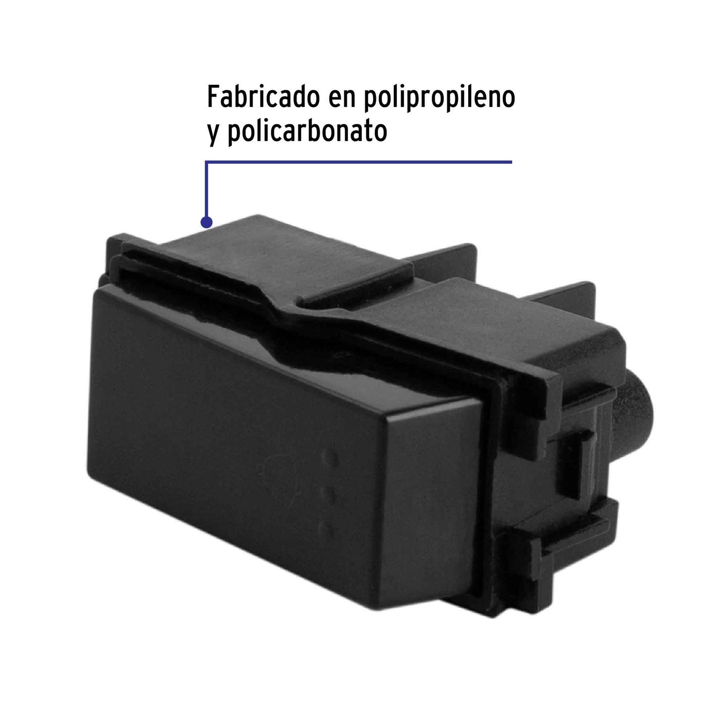 Interruptor para timbre, línea Italiana, color negro APTI-IN 47609 MM00