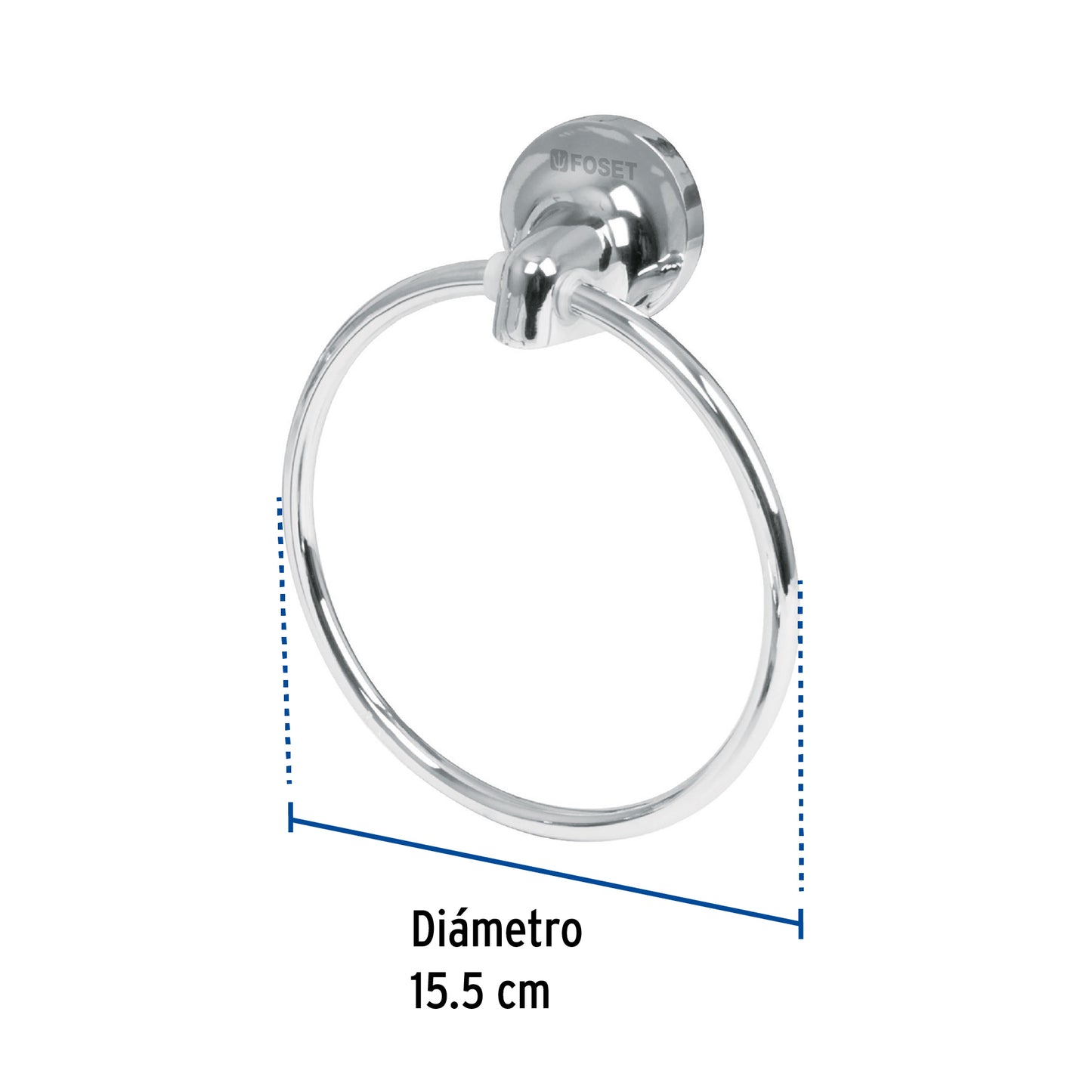 Toallero de argolla de acero inoxidable, Foset Aqua AQA-77 49396 MM00