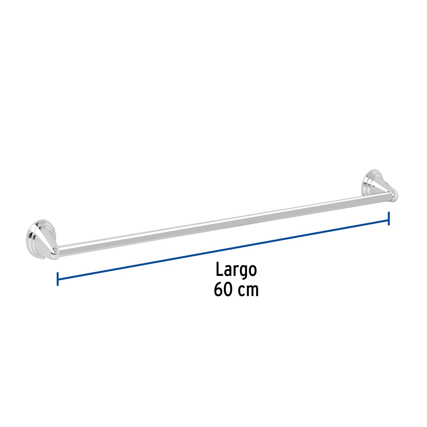 Toallero de barra metálico acabado cromo, Foset Aqua AQA-86 45992 MM00