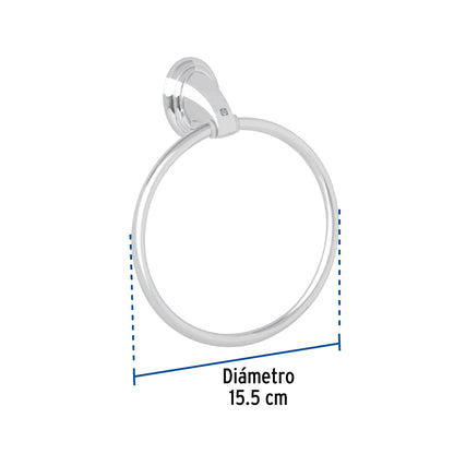 Toallero argolla metálico acabado cromo, Foset Aqua AQA-87 45996 MM00