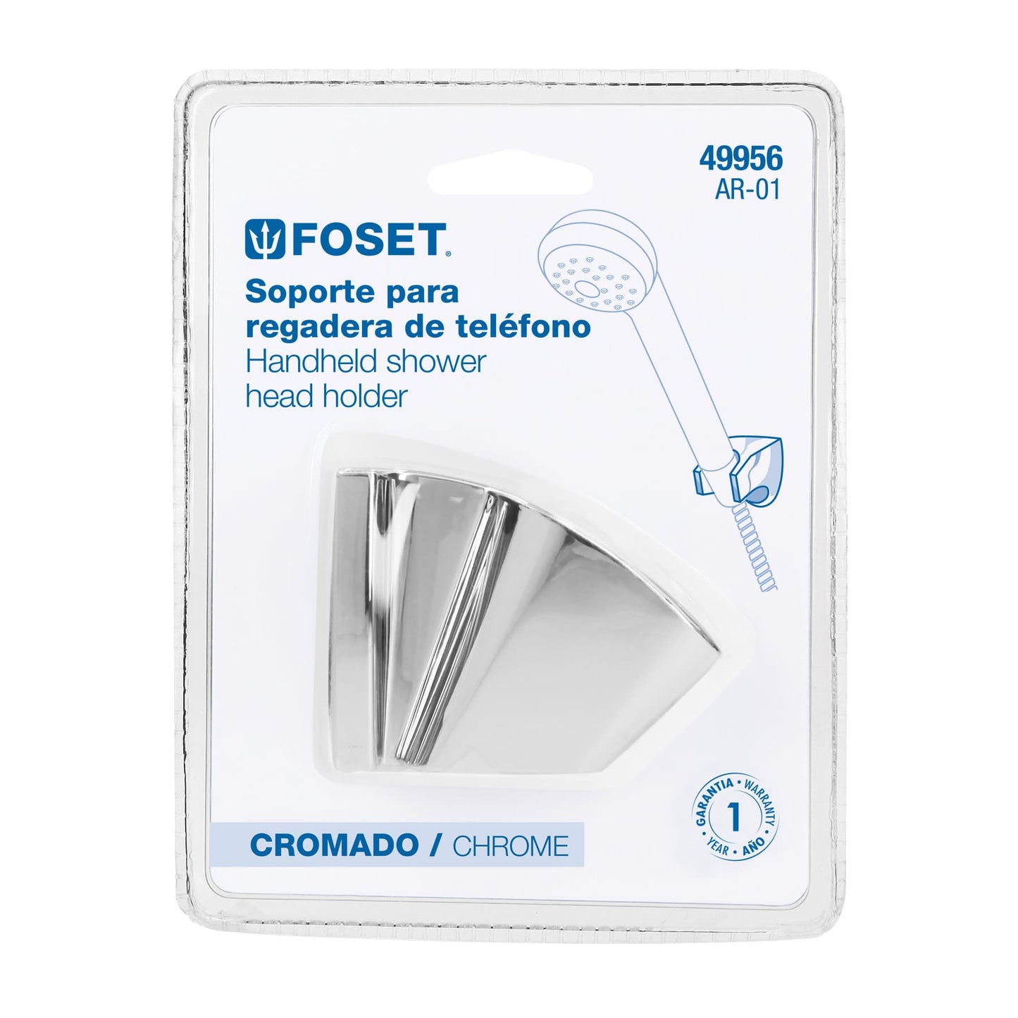 Soporte a pared, cromo, Foset Riviera AR-01 49956 MM00