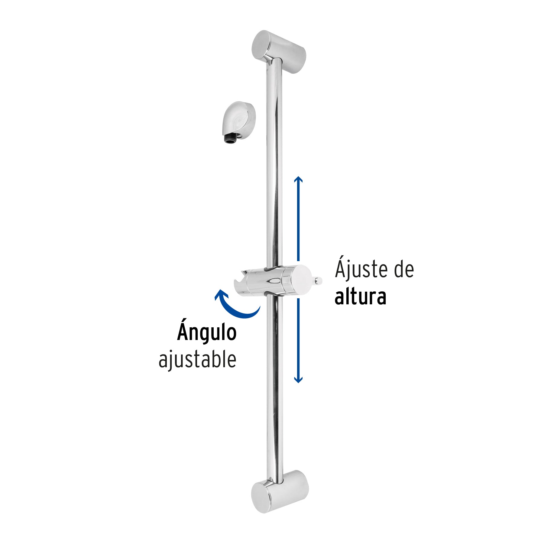 Barra mural con codo, cromo, Foset Riviera AR-02 45090 MM00