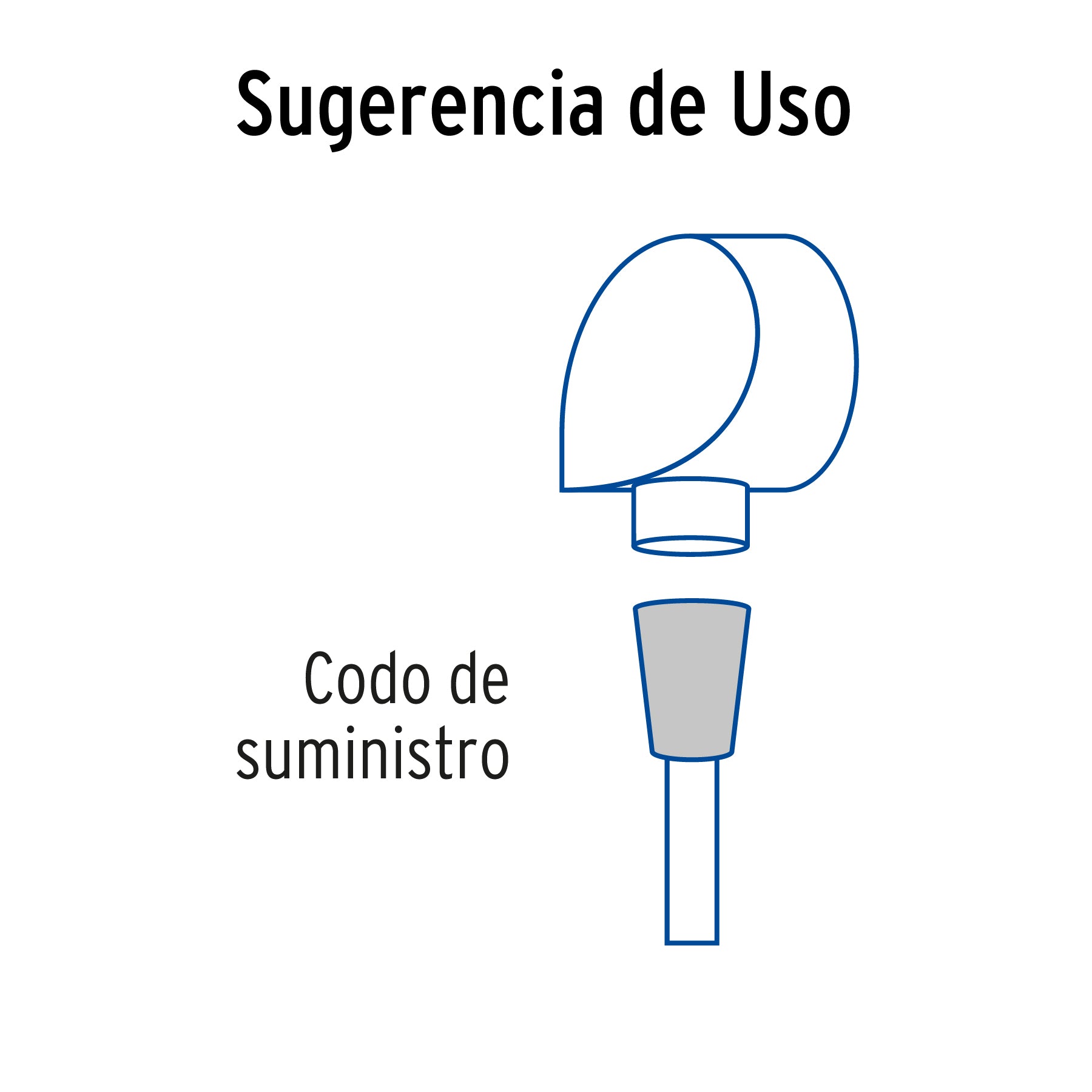 Codo de suministro, satín, Foset Riviera AR-05N 49963 MM00