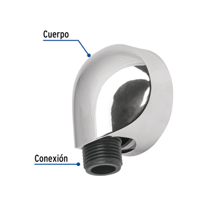 Codo de suministro, cromo, Foset Riviera AR-05 49962 MM00