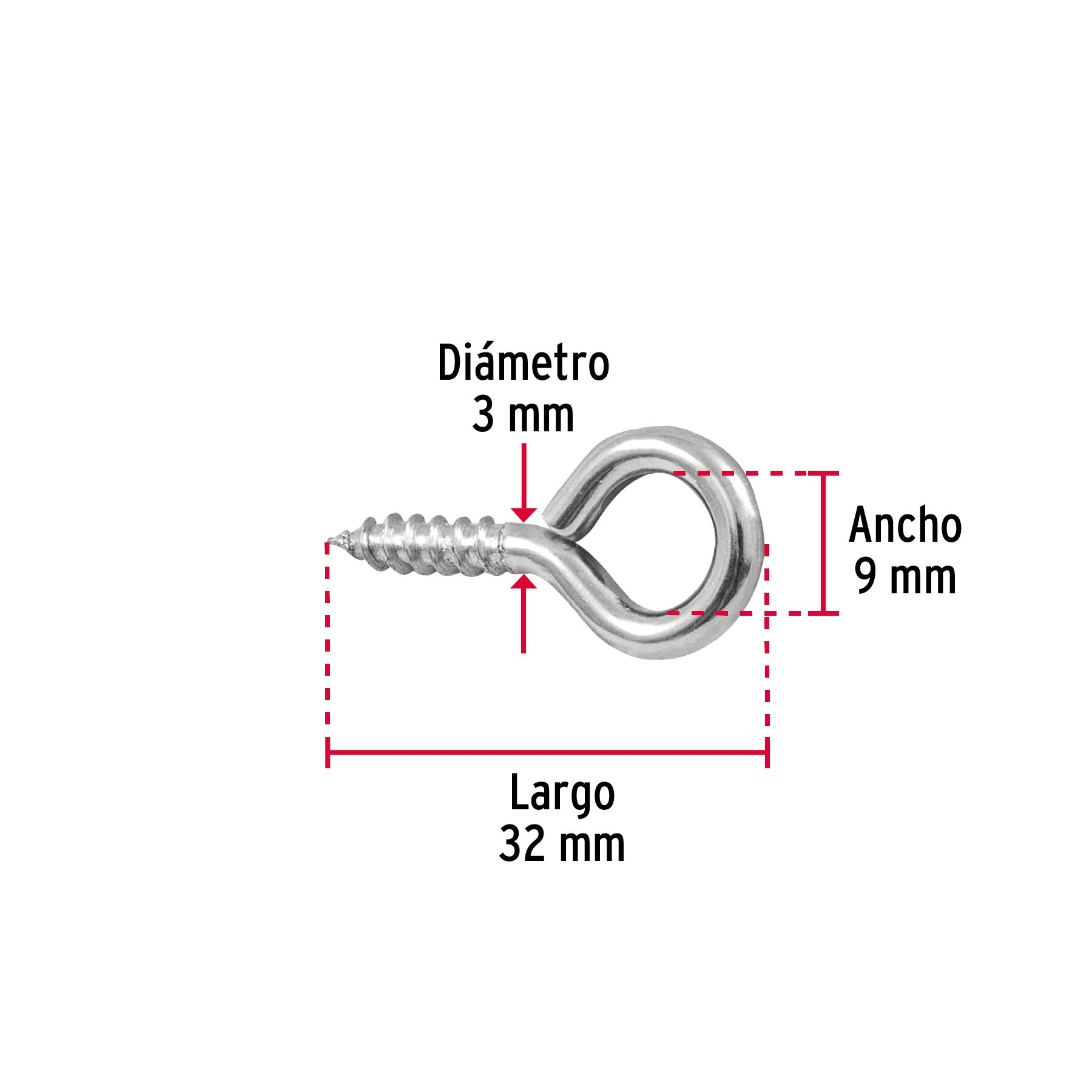 Blíster con 10 armellas cerradas de 18 x 50, Fiero AR-18CB 40721 MM00