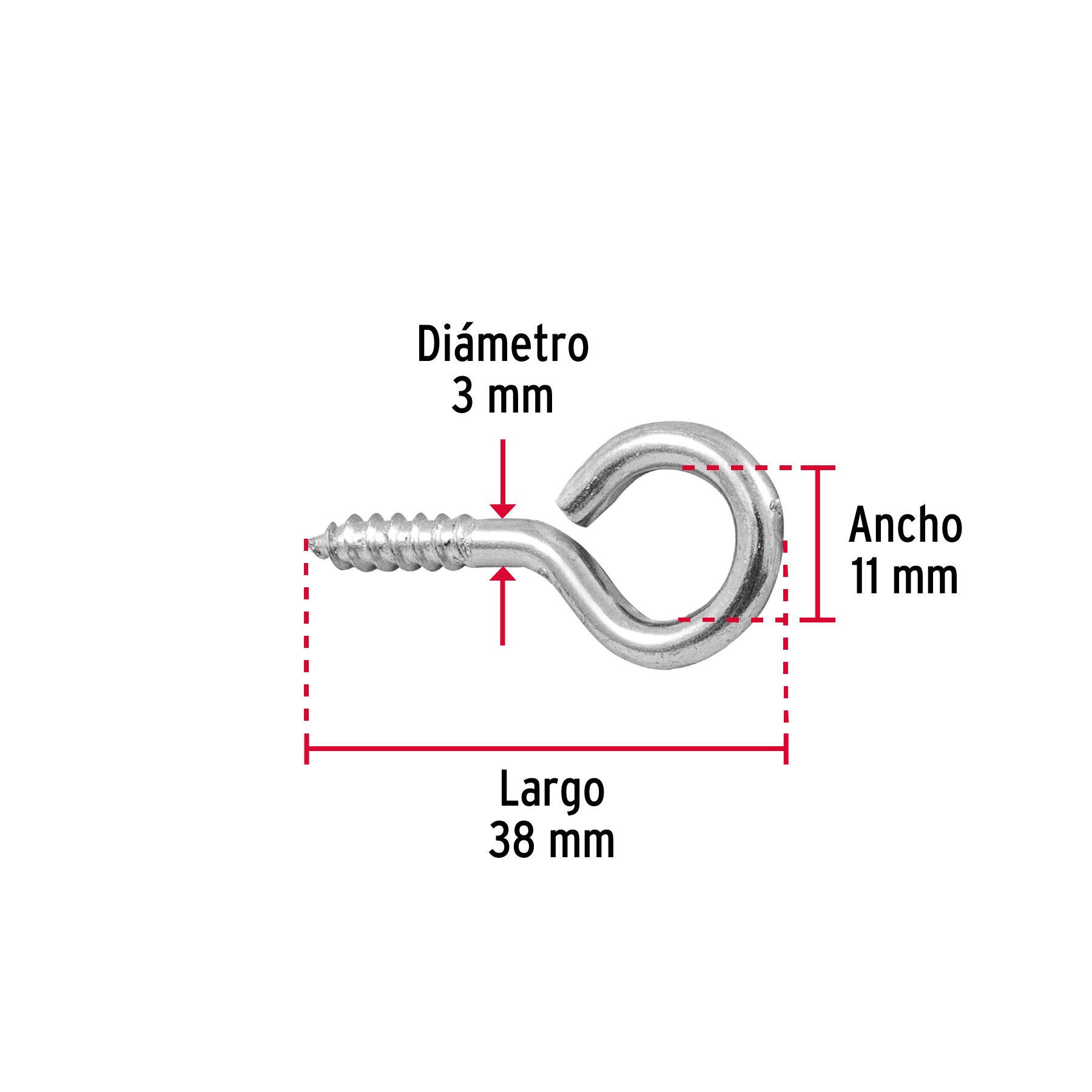 Blíster con 8 armellas cerradas de 19 x 60, Fiero AR-19CB 40720 MM00