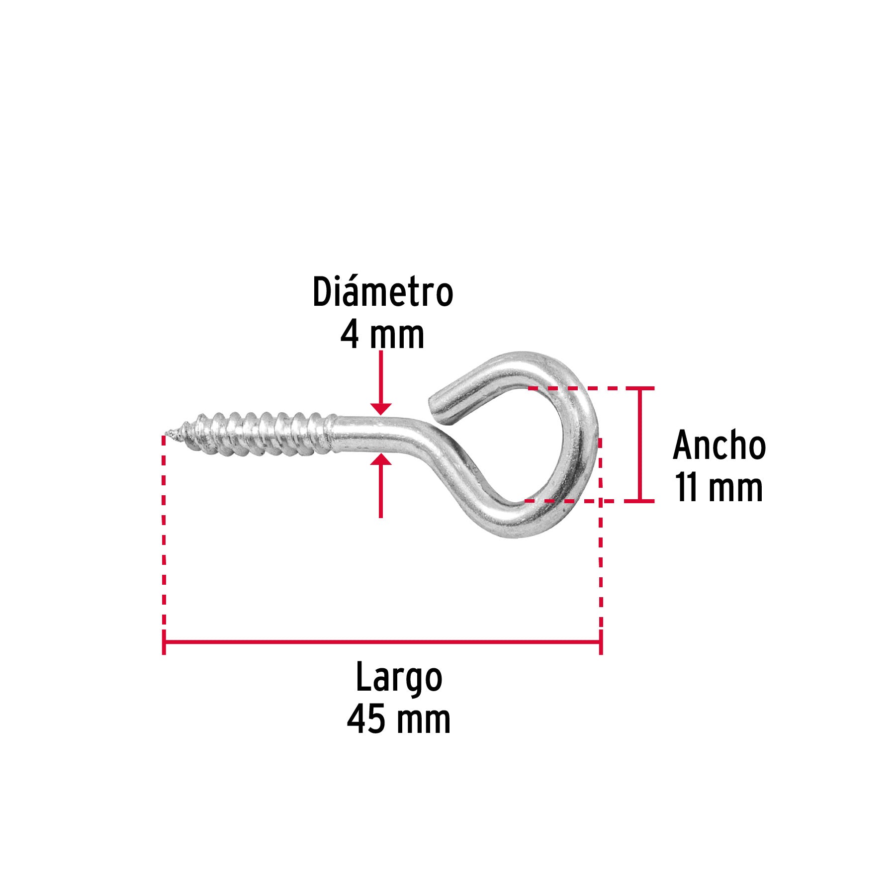 Blíster con 6 armellas cerradas de 20 x 70, Fiero AR-20CB 40719 MM00