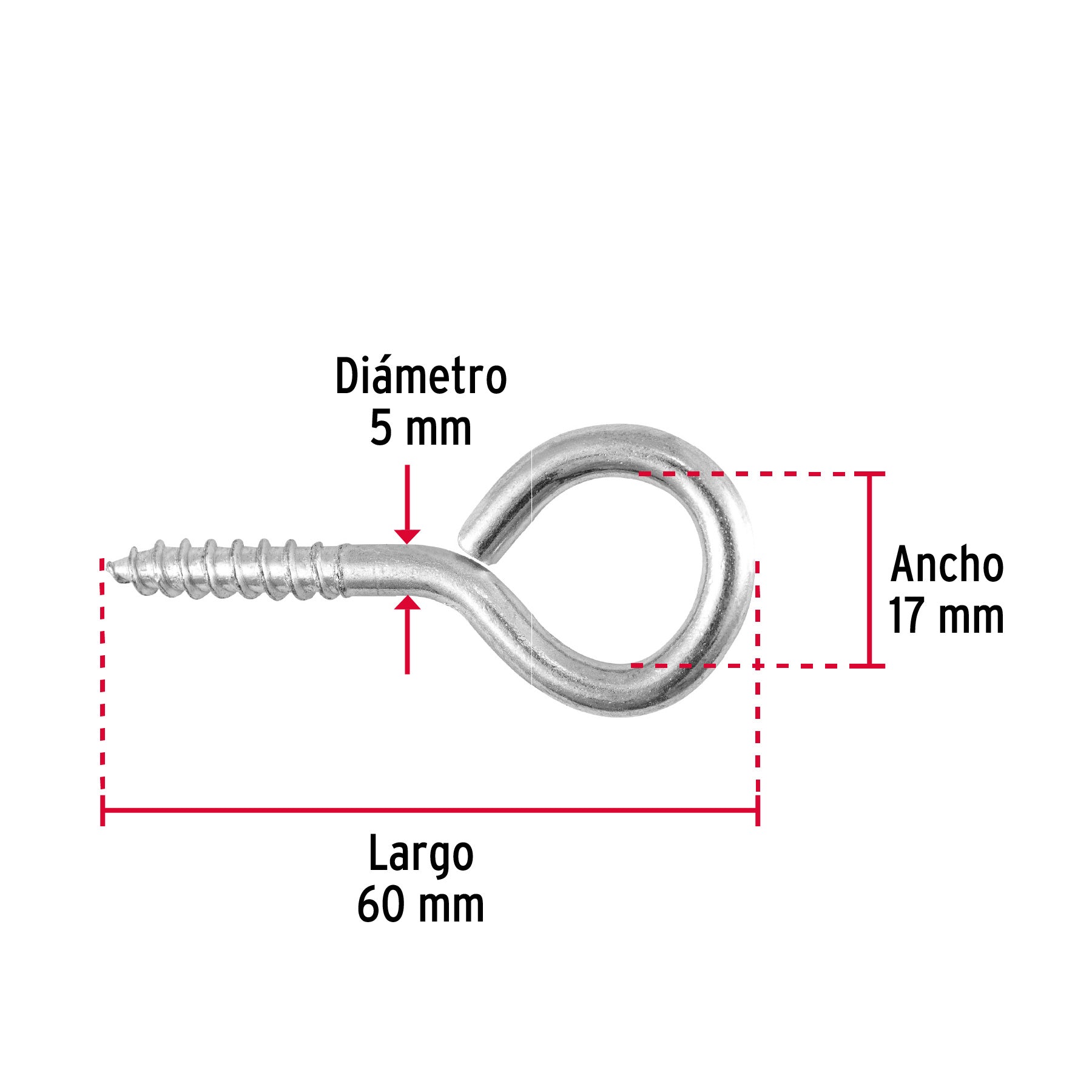 Blíster con 2 armellas cerradas de 22 x 100, Fiero AR-22CB 40717 MM00