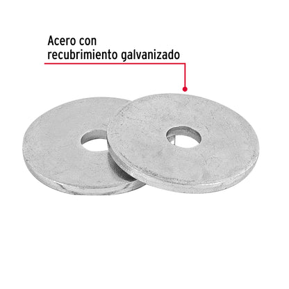 Bolsa con 1 kg de arandelas planas de 1/8', Fiero ARA-1/8 44540 MM00