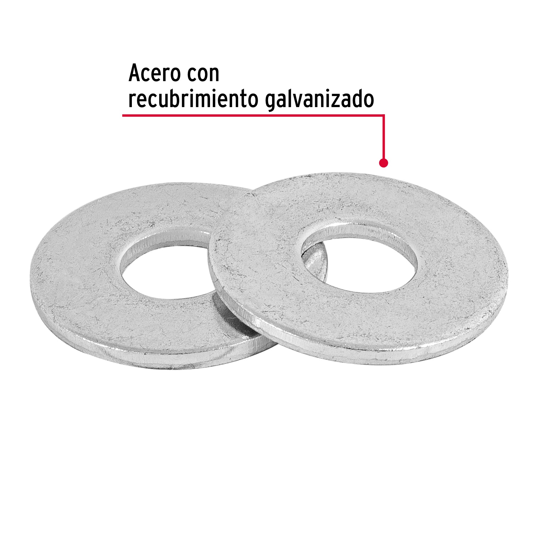 Bolsa con 1 kg de arandelas planas de 3/8', Fiero ARA-3/8 44545 MM00