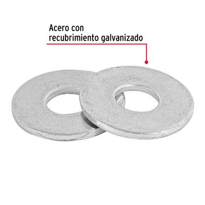 Bolsa con 1 kg de arandelas planas de 3/8', Fiero ARA-3/8 44545 MM00