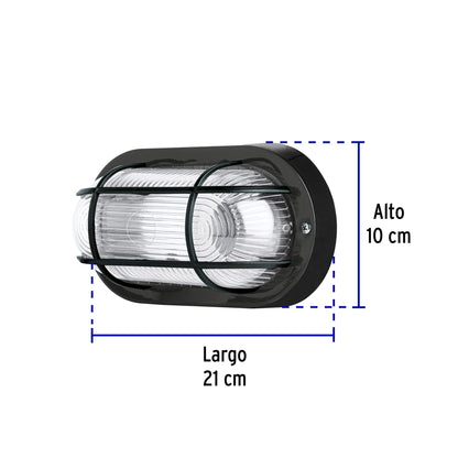 Arbotante decorativo de ABS, ovalado, lámpara no incluida ARB-006S 49864 MM0