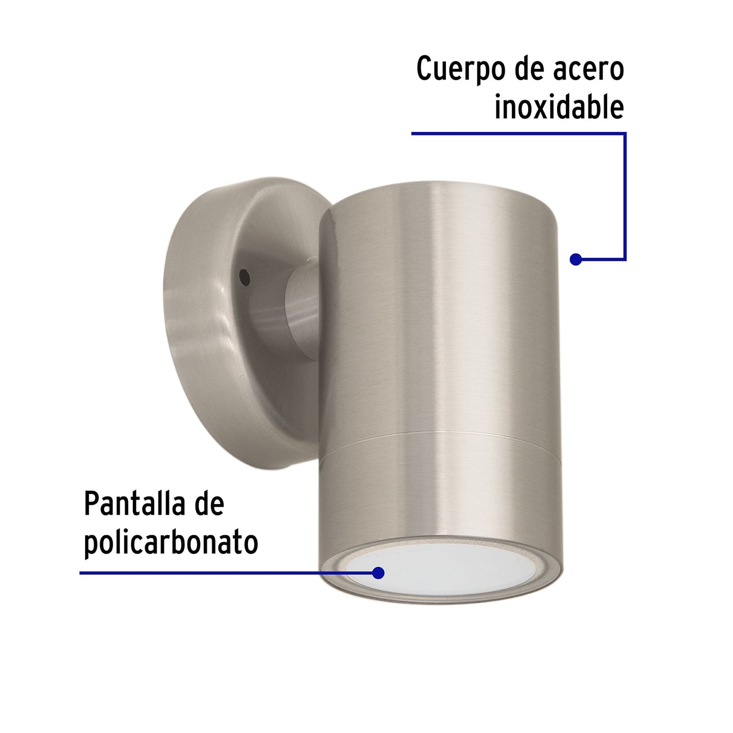 Arbotante satín de LED 5 W de acento 1 spot luz cálida ARB-202L 48010 MM0