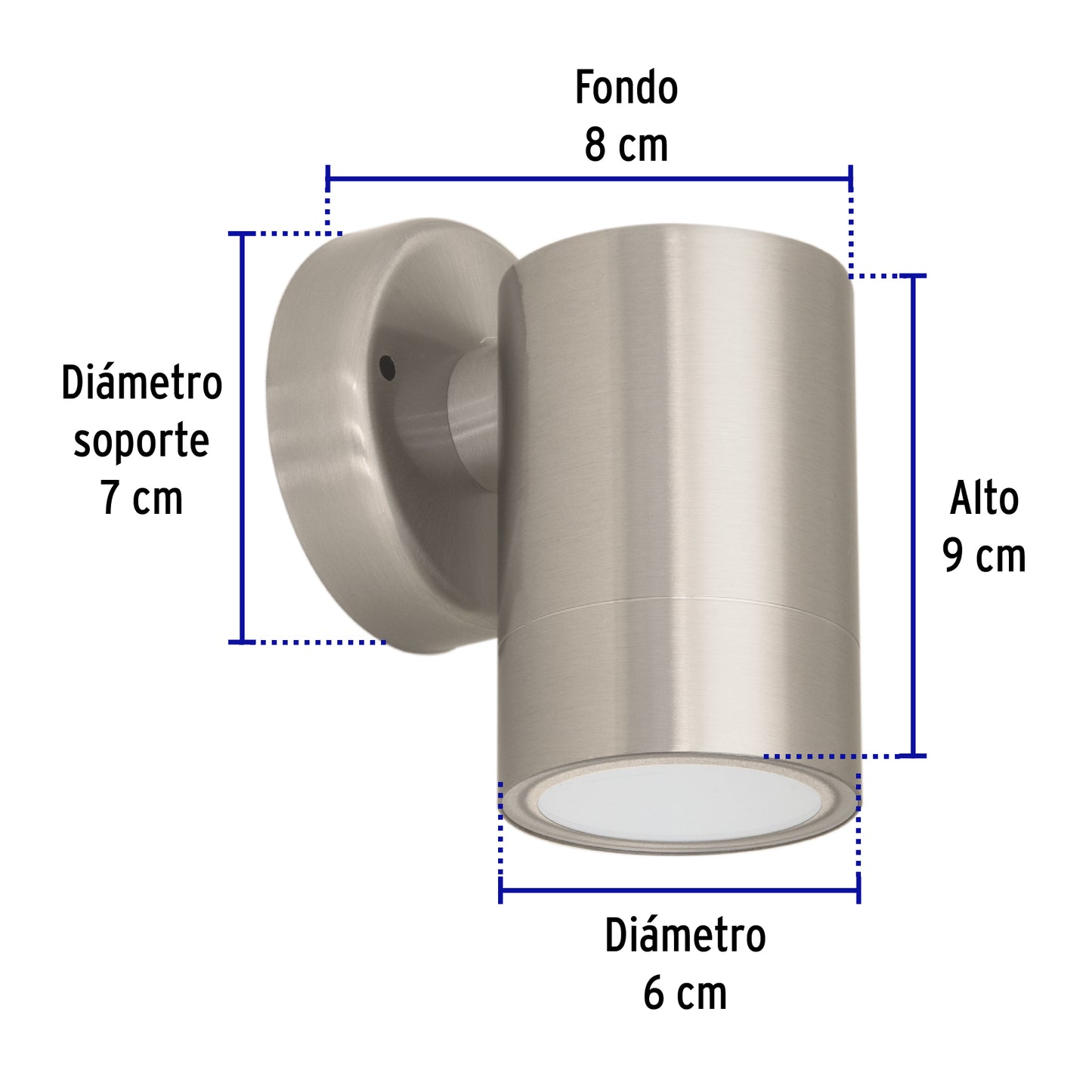 Arbotante satín de LED 5 W de acento 1 spot luz cálida ARB-202L 48010 MM0