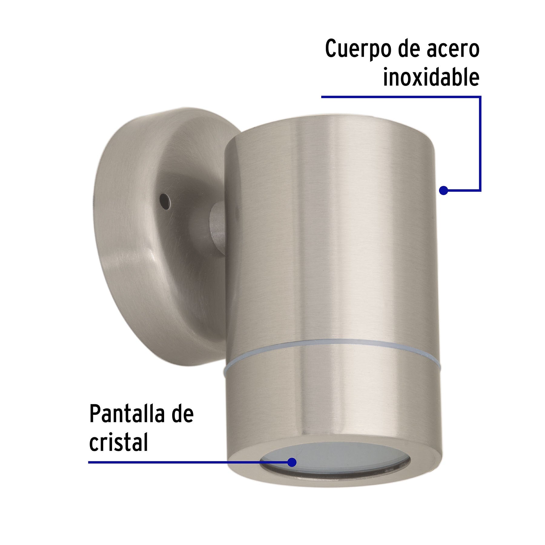 Arbotante de acento 1 spot satín, lámpara no incluida ARB-202S 47392 MM0