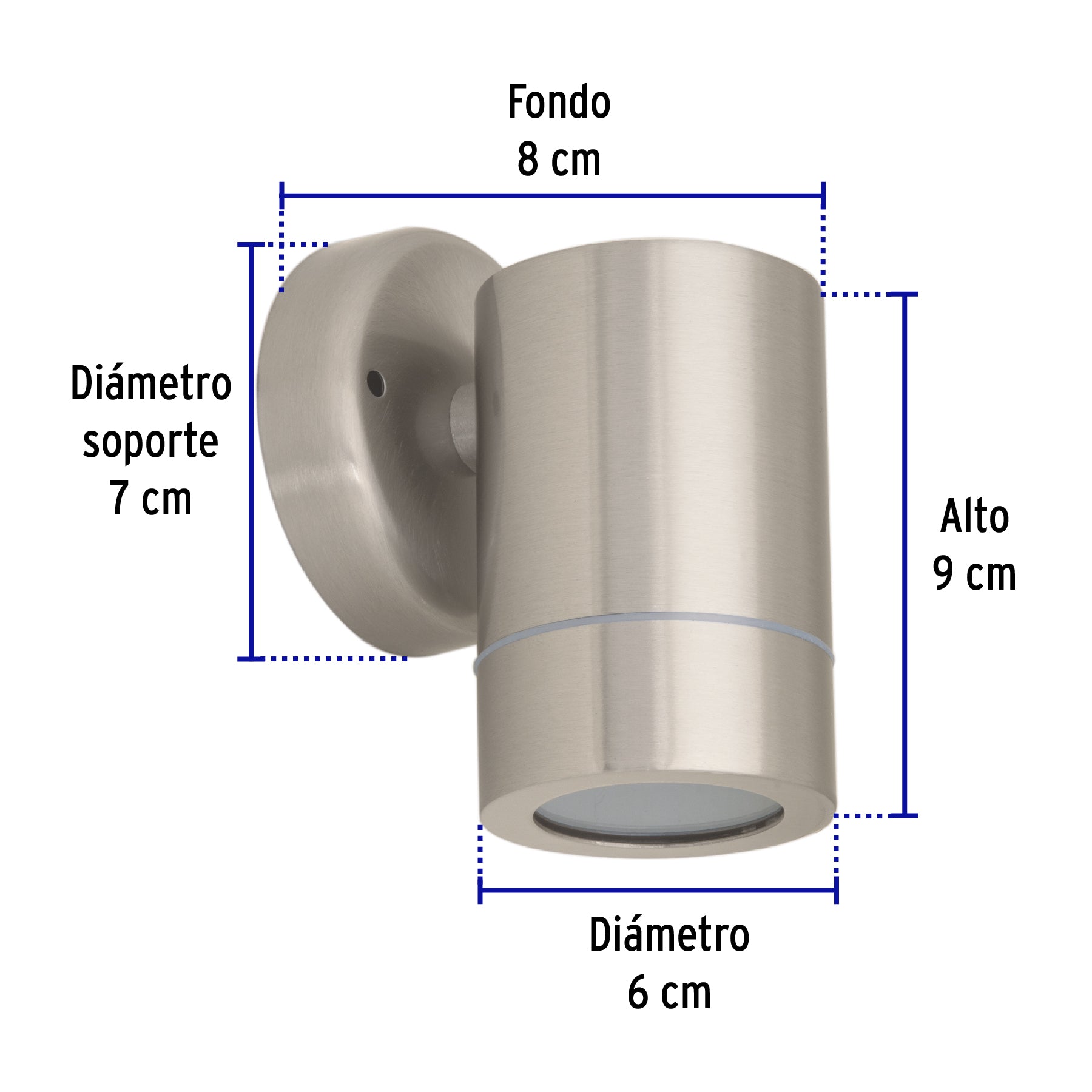 Arbotante de acento 1 spot satín, lámpara no incluida ARB-202S 47392 MM0