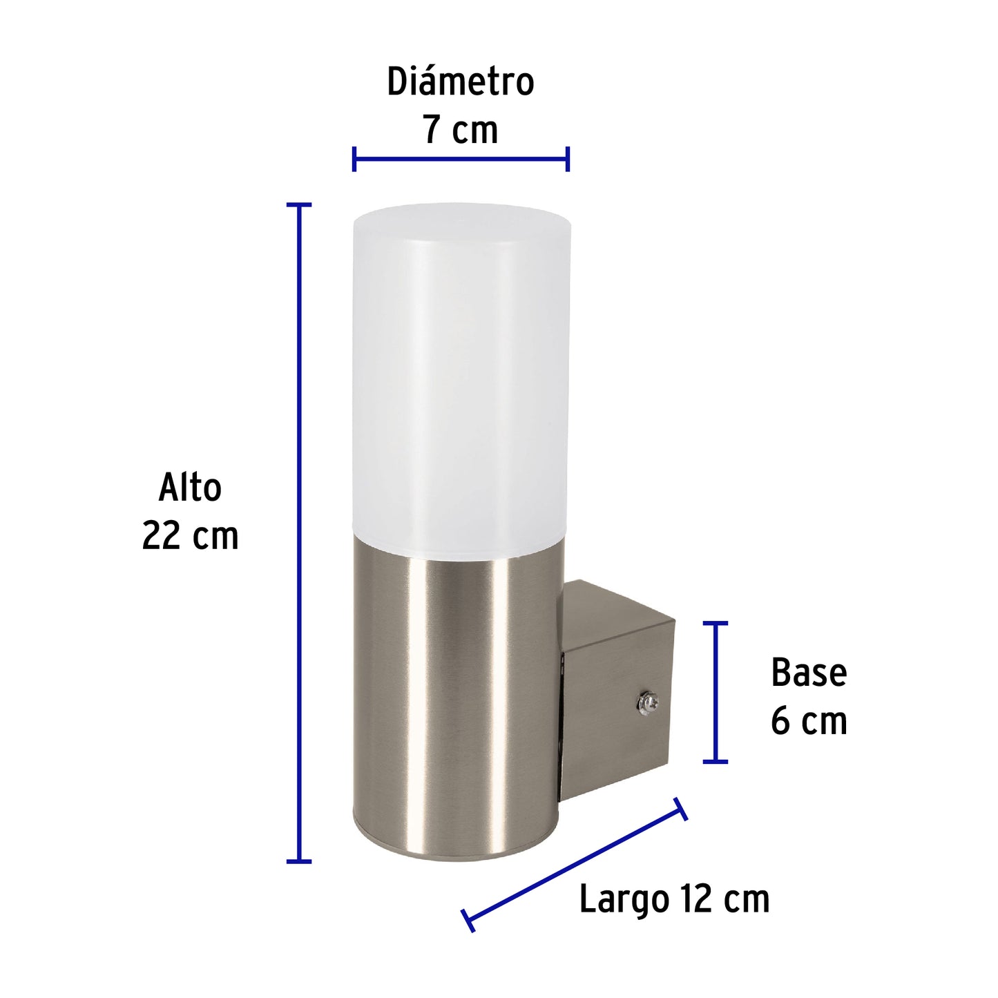 Arbotante decorativo de LED 5 W 1 spot luz cálida, Volteck ARB-210L 46128 MM0