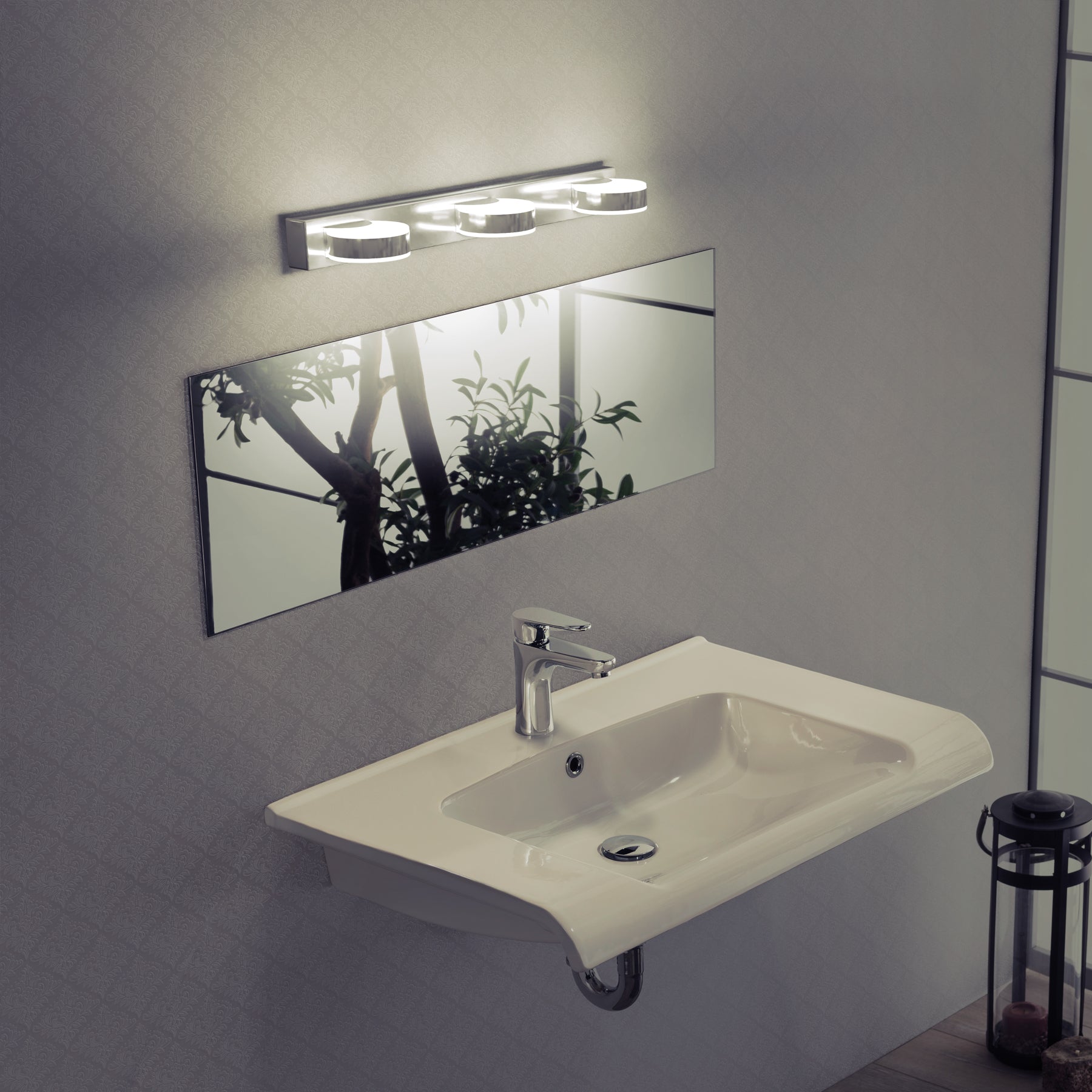 Arbotante decorativo de LED 10 W con 3 spots para baño ARB-300L 46346 MM0