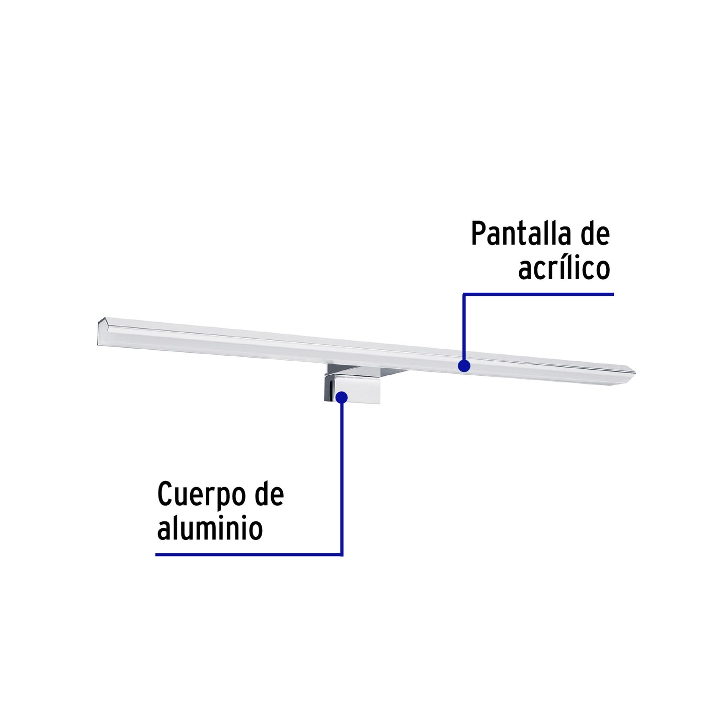 Arbotante decorativo de LED 10 W tipo barra para baño ARB-301L 46347 MM0