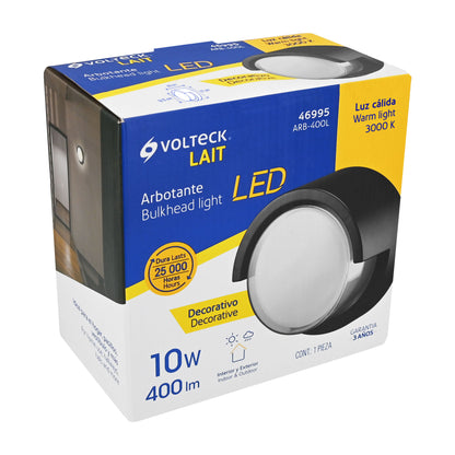 Arbotante decorativo de LED 10 W luz cálida, Volteck ARB-400L 46995 MM0