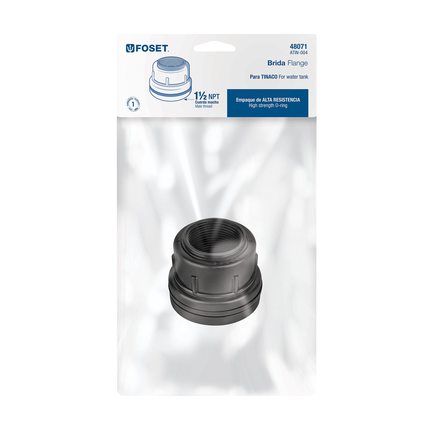 Brida de 2-1/2' de polipropileno para tinaco, Foset ATIN-004 48071 MM00