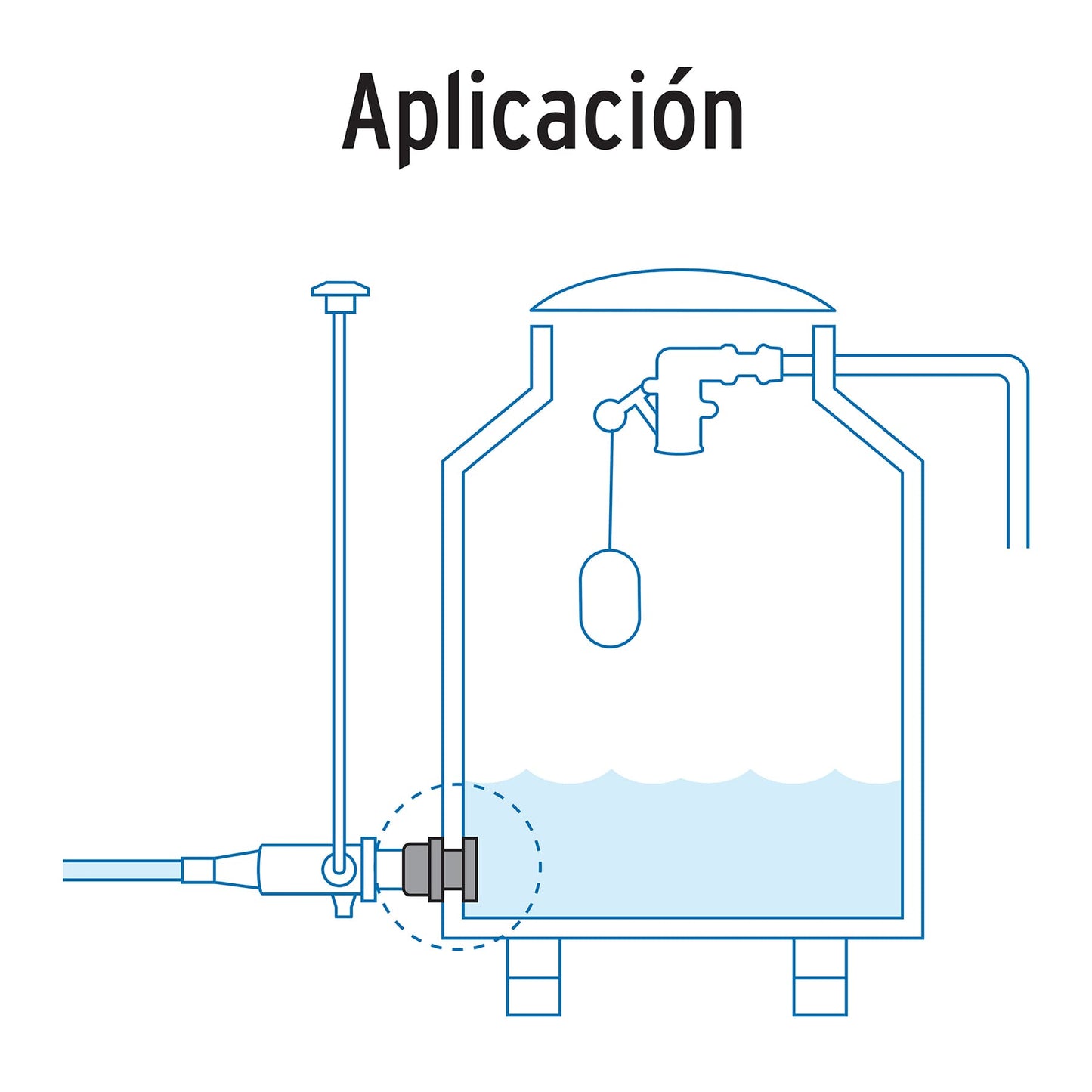 Brida de 2-1/2' de polipropileno para tinaco, Foset ATIN-004 48071 MM00