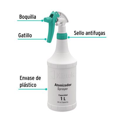 Atomizador de 1 litro, Klintek ATO-100 55938 MM00