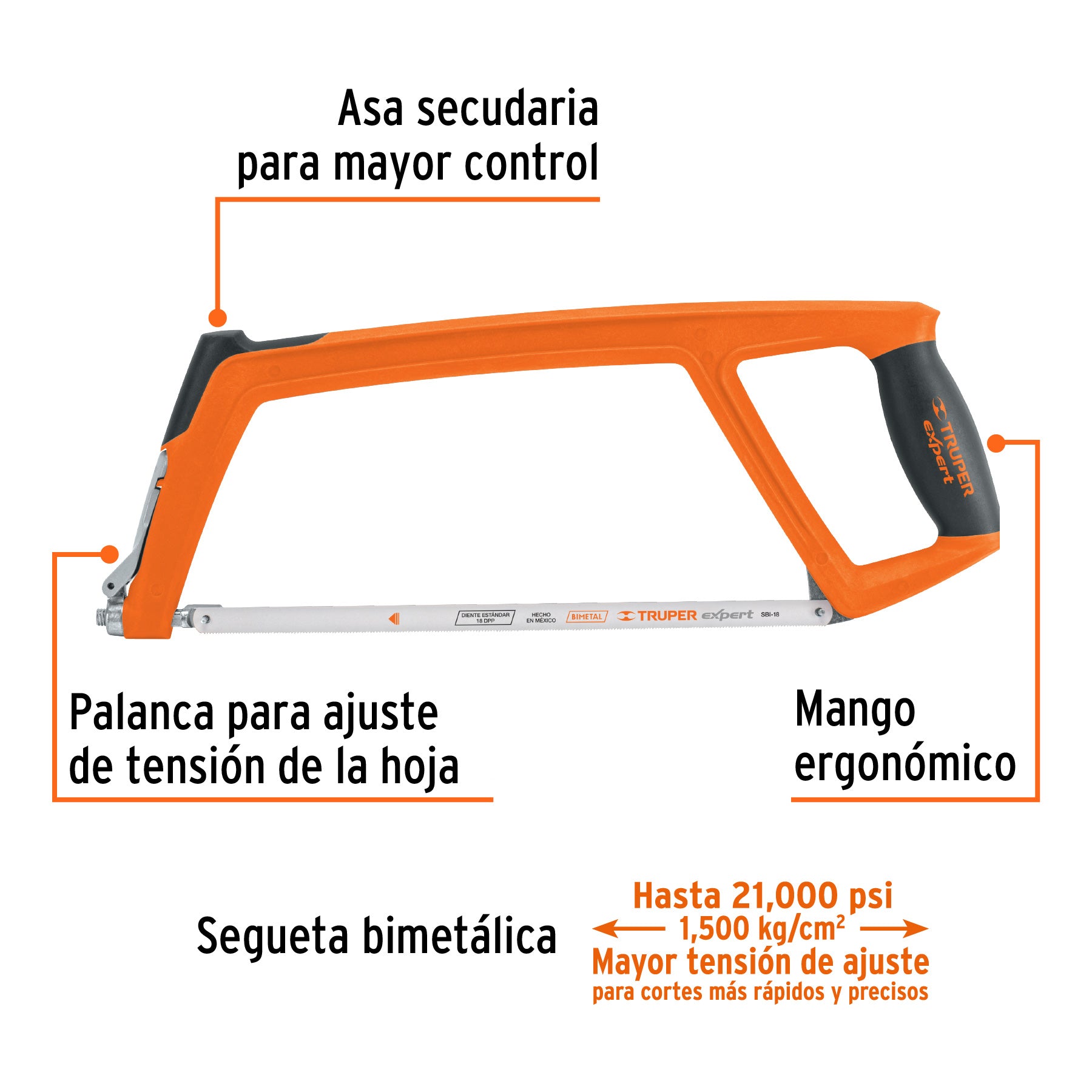 Arco 12' profesional extra pesado de 1 kg, Truper Expert ATX-12 10232 MM00