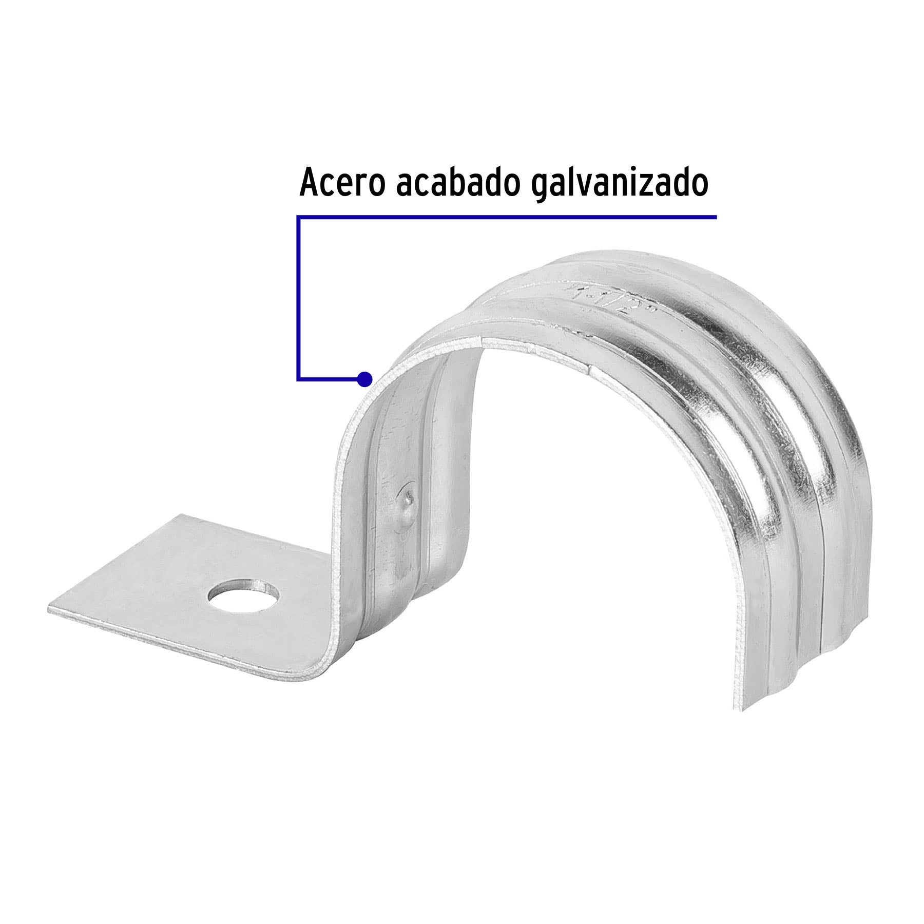 Bolsa con 5 abrazaderas 1-1/2' tipo uña para tubo, Volteck AU-112 46041 MM00